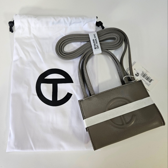 NEW TELFAR Unisex Small Shopping Bag Grey Incudes Dust Bag